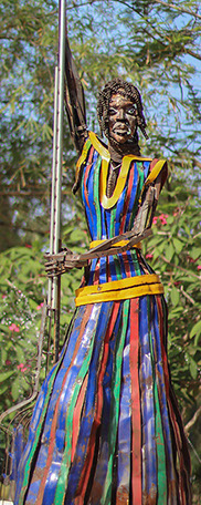 Crocodile, Sculpture en métal par Thomas Waroquier steel 
